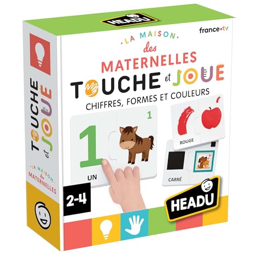 HEADU - Chiffres, Formes Et Couleurs - Trois Jeux pour Les Plus Petits | Jeu Educatif 2 3 4 5 Ans, en Collaboration avec Les Maternelles, Idée Cadeau Enfants...