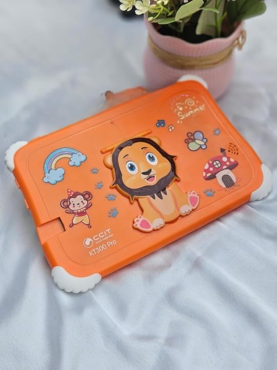 7 Inch Android Tablet for Kids with Case, 4GB RAM 128GB ROM, Quad-Core, Bluetooth, WiFi, Dual Camera, GPS, Learning Games, Orange-image-10