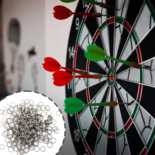 CyjYwp 50 Pcs Dart Flight Rings Stainless Steel Dart Shaft Rings Non-slip Darts O Rings Dart Accessories for Plastic Dart Nylon Shafts Stems - Image 7