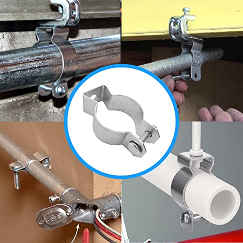 OhLectric Conduit Hanger with Bolt - 4” Trade Size Conduit Hanger for Mounting EMT Or Rigid Conduit to Surfaces, Threaded Rod Or Insulated Supports; Zinc Plated Steel - 1 Pack of 10; OL-70020 by OHLECTRIC - Image 6