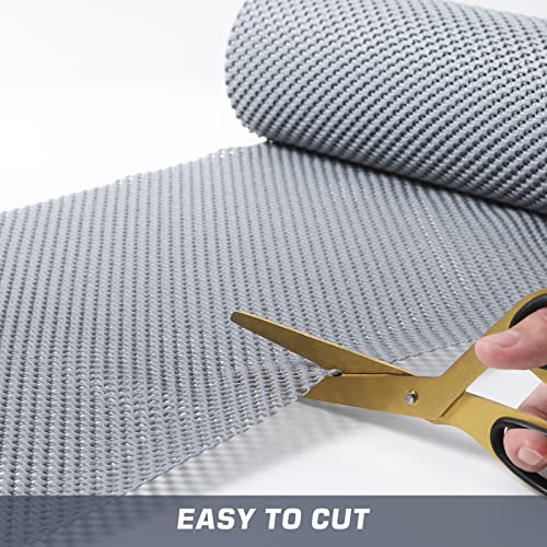 Moretoes Shelf Liner, Non-Adhesive 12 Inch X 25 Feet Strong Grip Non Slip Shelving Liner For Kitchen Drawer, Easy Clean Install Cabinet Liner For Cupboard Storage Table Desk Dresser (Light Gray) #TOP2