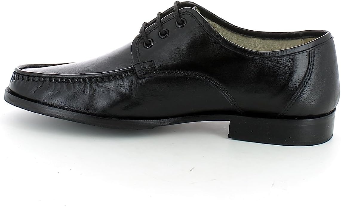 Le COMODONE - Mocassino Stringato in Pelle Nera…con Lacci Mattia
