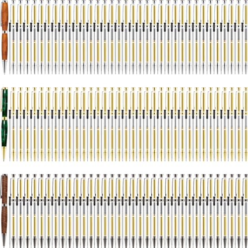 Lothee 102 Pcs 7mm Pen Making Kits for Woodturning Slimline Pen Bulk Twist Kit with Refill Lathe Turning Supplies for Making Office DIY Friend Teacher Gift (Classic Color)
