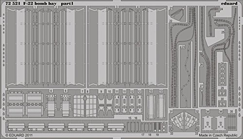 Eduard Photoetch 1:72 F-22 Bomb Bay Academy EDP72521