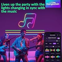 Kangtaixin Neon LED Strip 2m, Flexible Neon LED Streifen mit App-Steuerung, 5V RGB LED Band Neon Seil Lampe, DIY-Formen, Musik Sync, LED Lichtband für Wohnzimmer, Schlafzimmer, Wand, Gaming Deko – Ansicht 6