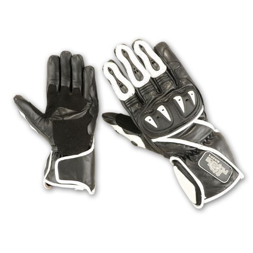 Gant moto été cuir noir blanc S pour vos balades en ville