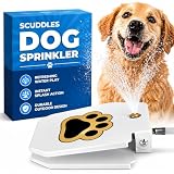 Scuddles Dog Sprinkler, Paw Activated Water Fountain, Outdoor Dog Water Sprinkler with Copper Valve, Easy Step-On Pedal, Perfect For Dogs to Stay Cool and Hydrated, Hose Attachment and Training Guide,