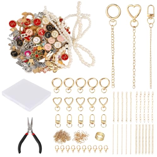 Kit de fabricación de llaveros Tressify de 315 piezas con abalorios, cadenas y alicates