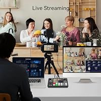 Mixer Plus Compact 4 HDMI-Video-Umschalter mit integriertem 4-Zoll-Bildschirm, tragbarer Live-Streaming-Umschalter für mehrere Kameras, Online-Unterricht, Event, YouTube, OBS, Zoom – Ansicht 5