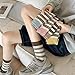SimplCharm 5 Pairs Fashion Striped Socks for Women Retro Style Socks Cute Athletic Crew Socks for Women (5-pairs)
