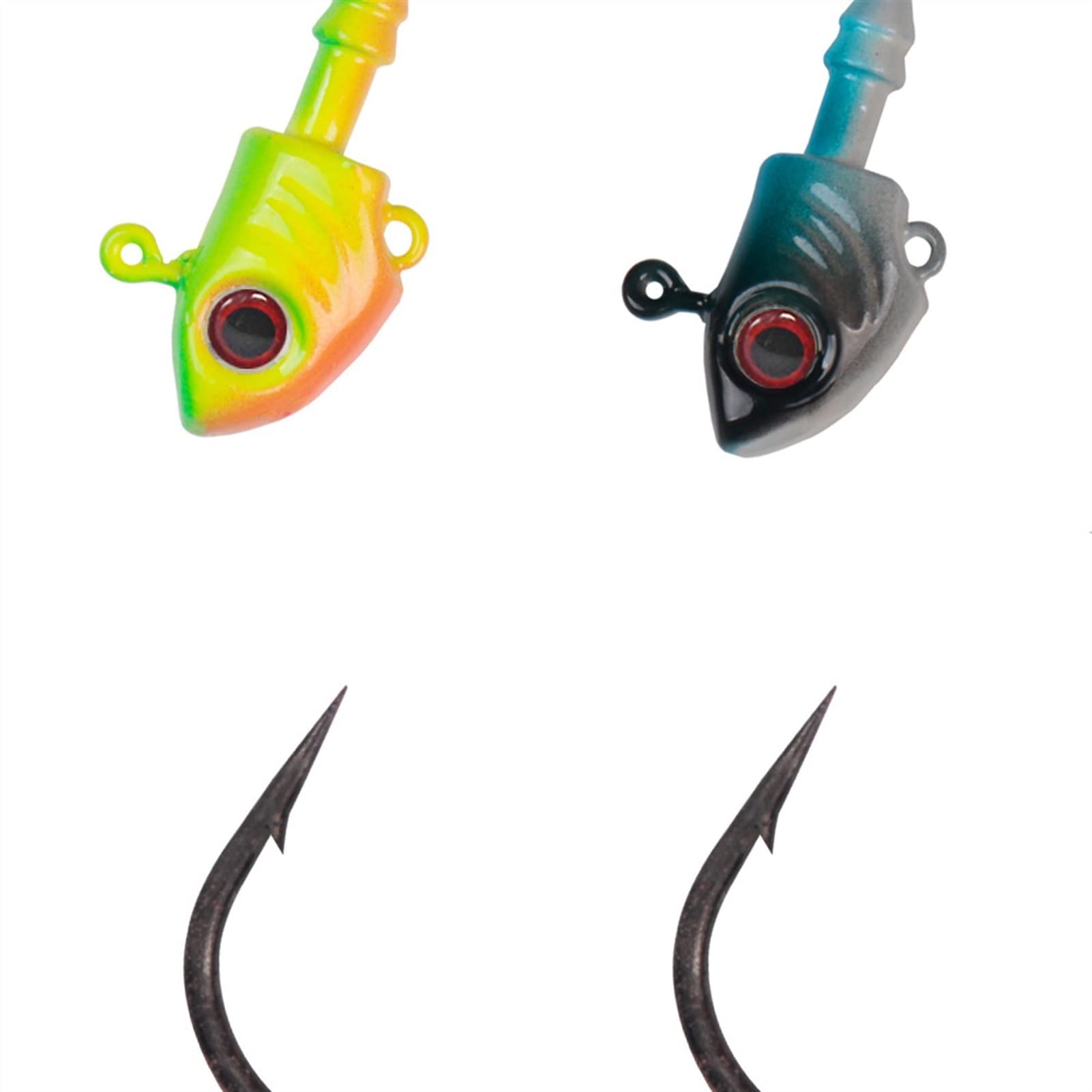 Amo da pesca 3 pz/4 pezzi amo da pesca 7 g 10 g 14 g 20 g 28 g testa di pesce ami spinato occhi 3D occhi salata spigola pesce gancio circolare (colore: 3 pezzi 20 g)