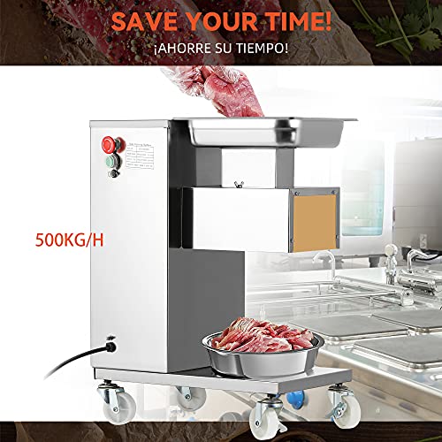 Cortadora de carne eléctrica 550W Acero inoxidable miniatura 4