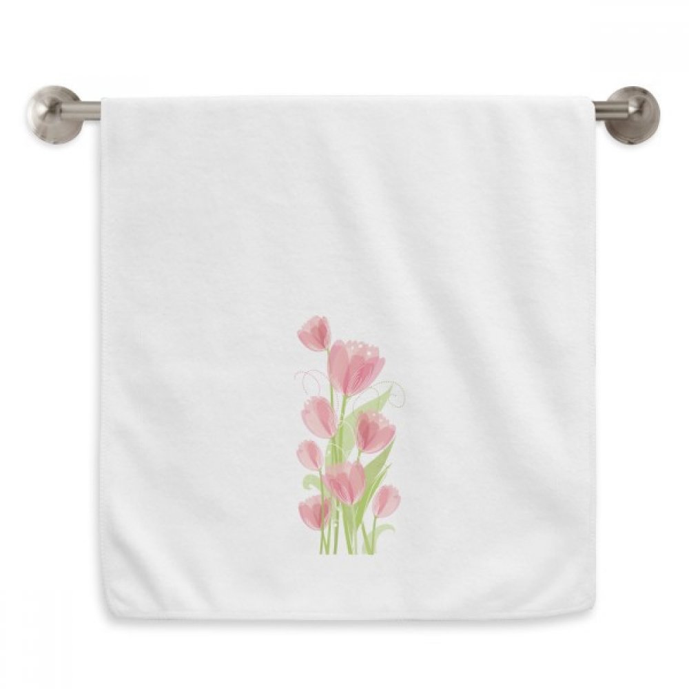 Serviette débarbouillette tulipe blanche 13x29 anti-peaux irritées