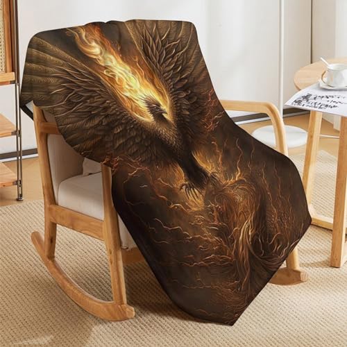 Couverture en flanelle super douce phénix chaude et confortable