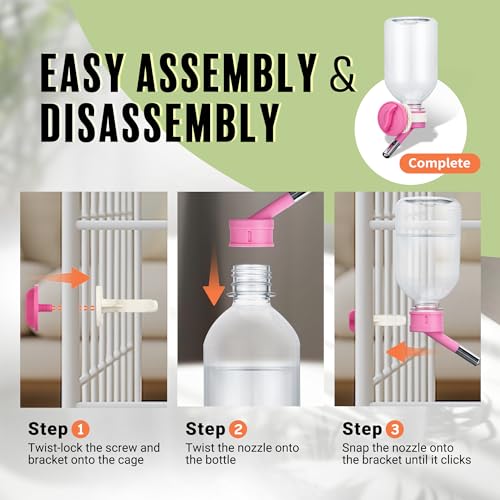 image for Choco Nose Patented Mini No-Drip Water Bottle/Feeder for Hamsters/Hedg