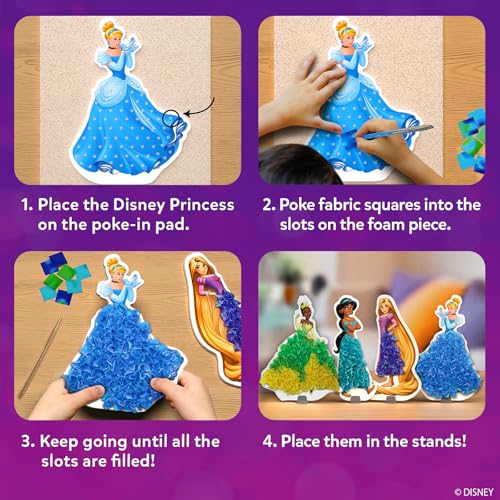 Image of Skillmatics Poke-in Art - Disney Princesses, Mess-Free Fun for Kids, Screen-Free Entertainment, DIY Wood Craft Kits, Creative Activity, Gifts for Girls Ages 4, 5, 6, 7, 8, 9
