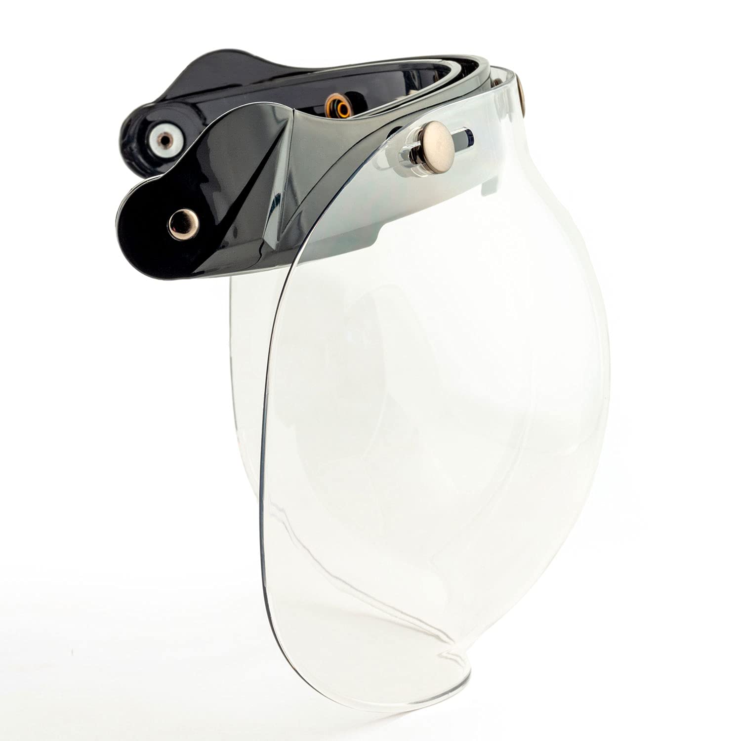 AMAS AM.2720 Feste Visier Für Jet-Helm – Transparent, Mit 3 Knöpfen, Universelle Passform
