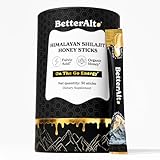 Better Alt Pure Himalayan Shilajit Sticks with Organic Honey, Saffron | Easy to Consume Shilajit| 30 Sticks for Energy Boost & Immune Support, 85+ Trace Minerals, 75%+ Fulvic Acid
