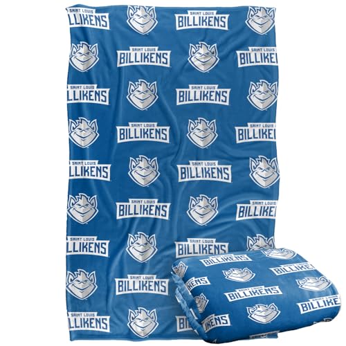 LOGOVISION Saint Louis University Blanket, 36x58 Logo Pattern SilkyTouchBlanket