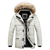 kajütboot neu hamburg  Bomberjacke Herren Winter Regenbekleidung Regenponcho Männer Warm Gefüttert Reißverschluss Padded Jacket Mit Fellkragen Trachtenjacke Strick Herren Winterjacke Herren Warm Gefüttert (Weiß, 5Xl)