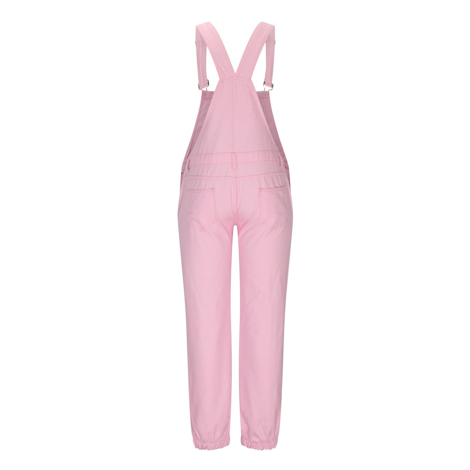 2023 Salopette da Uomo in Denim Jeans Pantaloni Salopette da Lavoro Moda Jeans Strappati rosa Pagliaccetti Tute Larghi da Lavoro Cargo Pagliaccetti con tasche Casual Salopette Jumpsuit