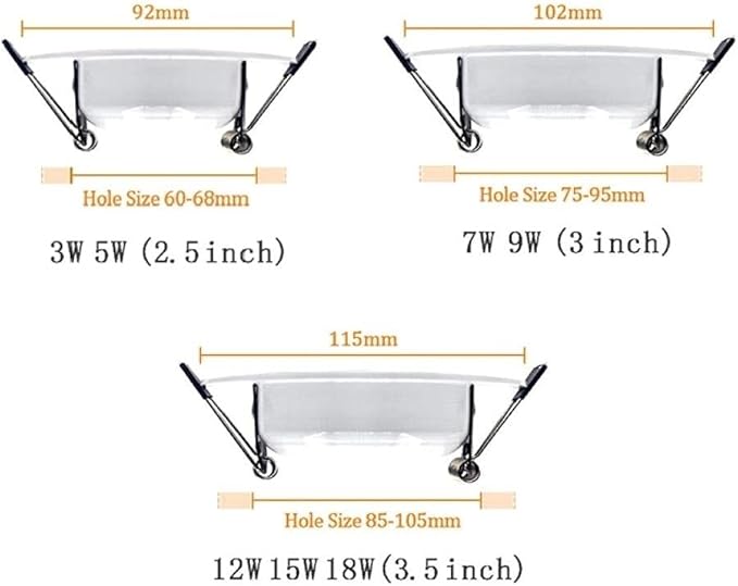 Rururug LED Verzonken Waterdichte Downlight 5 W 7 W 9 W 12 W 15 W LED Spot Light Plafondlamp Home Verlichting AC 220 V Voor Badkamer lamp-Warm_white_9W photo 2