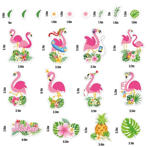 Imanes decorativos de flamenco rosa para refrigerador, pack 21 miniatura 2
