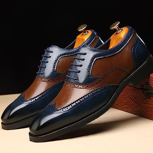 Men's Oxford Dress Shoes Multicolor Pointed Toe Lace Up Business Dress Shoes Men's Stylish Men's Dress Shoes4