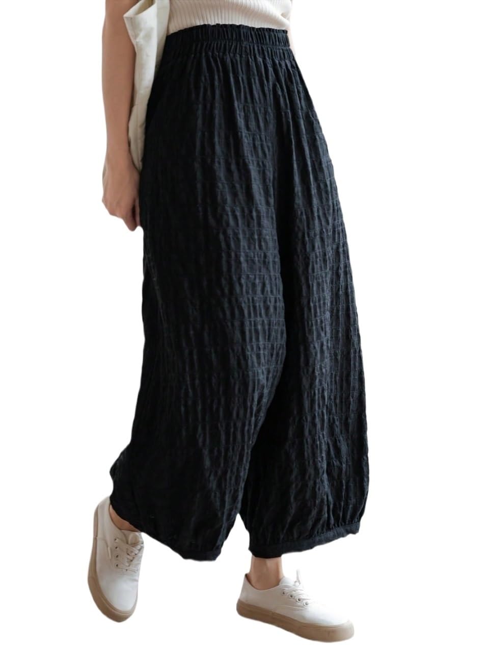 RAISER Womens Business Work Casual Pants Solid Elastic Waist Pants