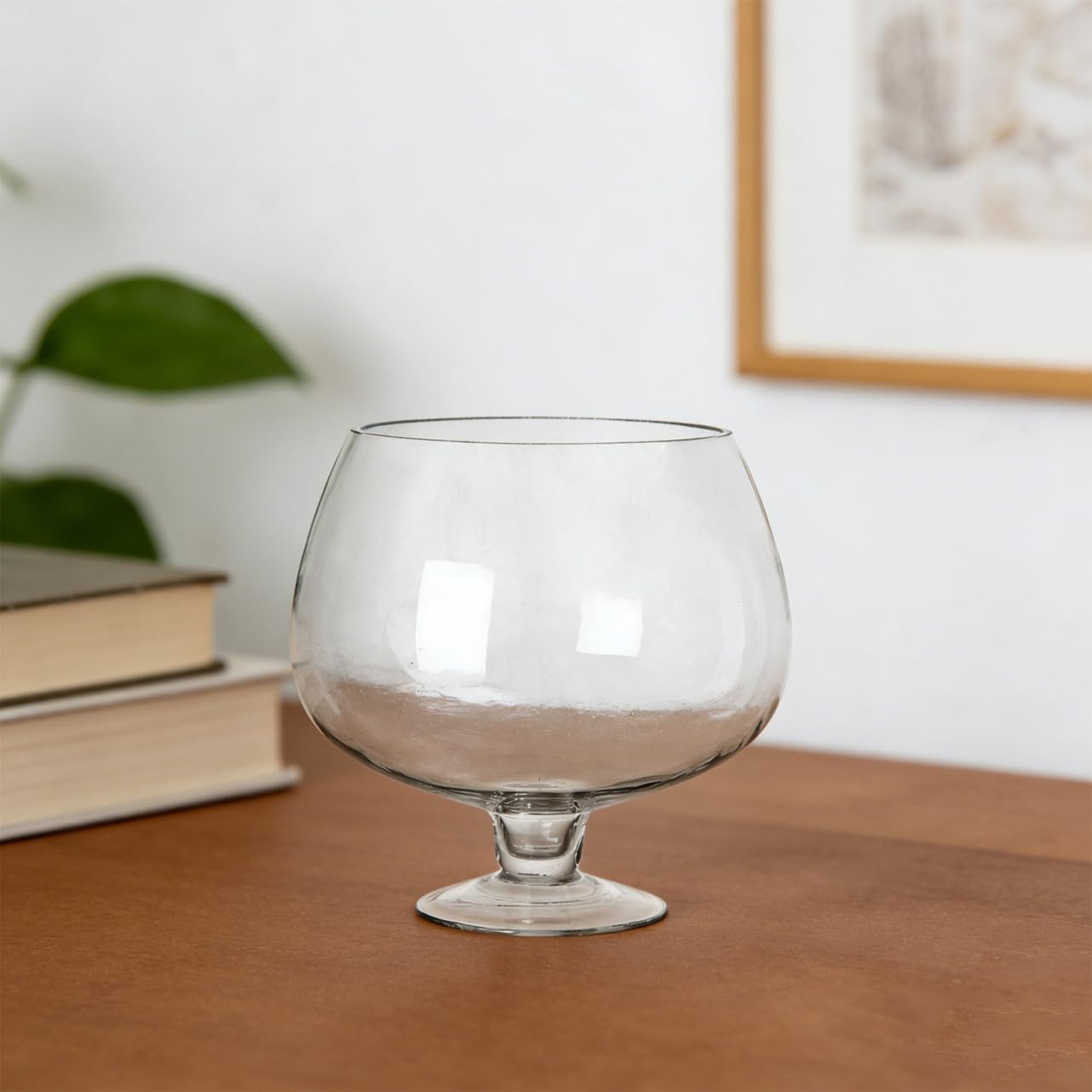 Homoyoyo Acquario Multifunzione in Vetro Trasparente per Pesci Rossi Betta, Vaso Decorativo da Scrivania per Ufficio e Casa, Acquario Decorativo Ecologico 19x19 Cm