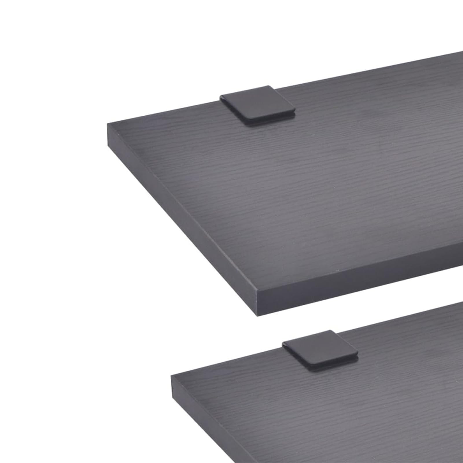 Zestaw mebli łazienkowych 150 cm czarny z 2 umywalkami ceramicznymi i armaturą | Szafka wisząca z 4 szufladami, ceramiczne umywalki nasadowe, chromowane mosiężne baterie z ceramicznym wkładem