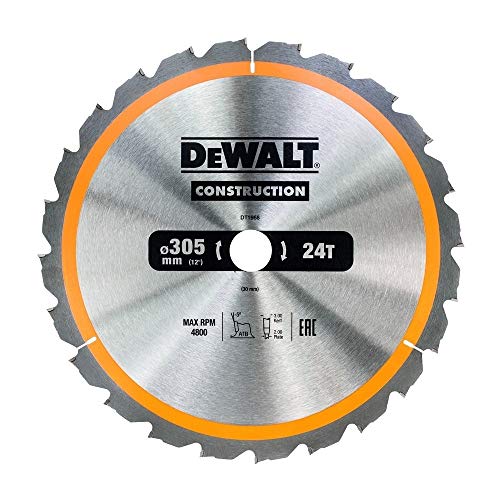 DeWalt DT1958-QZ - Hoja para sierra circular estacionaria, 305 x 30 mm, 40D ATB +10º