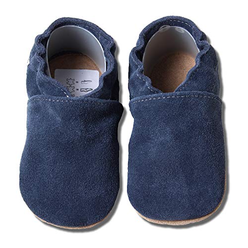 HOBEA-Germany Krabbelschuhe Uni 22/23 (18-24 Mon), dunkelblau Wildleder