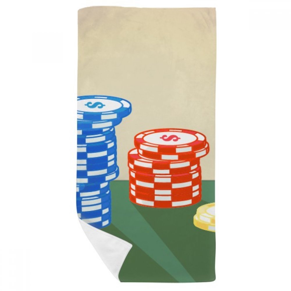 Serviette de bain doux Chips Casino 35X70Cm pour éviter les irritations du visage