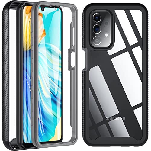BESINPO für Samsung Galaxy A23 5G Hülle, Eingebauter Displayschutz 360 Grad Rundumschutz Handyhülle, Militärischer Stoßfest TPU Bumper Schutzhülle Robuste Durchsichtige Kratzfest Case Cover