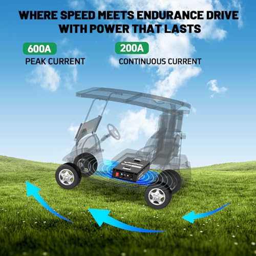Image of 48V 166Ah Golf Cart Lithium LiFePO4 Battery with Charger and 200A BMS Grade A Cells Deep Cycle Rechargeable Battery,10000+ Cycles,Perfect for Golf Cart,Off Grid Applications (48V 166Ah-GC-Chr)