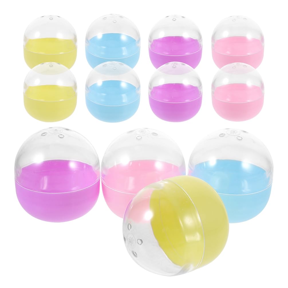 Alipis Plastic Fillable Balls Vending Gumballs Storage Container Round Capsules for Toy Machines