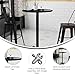 Flash Furniture 30'' Round Black Laminate Table Top with 22'' x 22'' Bar Height Table Base