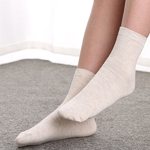 Image of K-LORRA Cotton Crew Socks For Women and Men 6 Pack | Travel Pack,Casual and Dress,Less Pressure,Holding Up Well,Colorfast,Skin Friendly