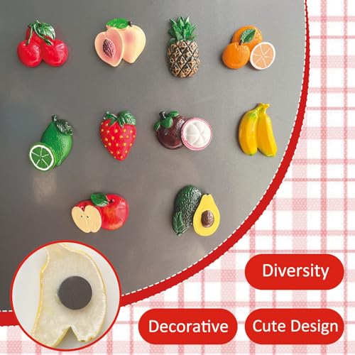 Set 10 Imánes Decorativos de Frutas para Refrigerador miniatura 4