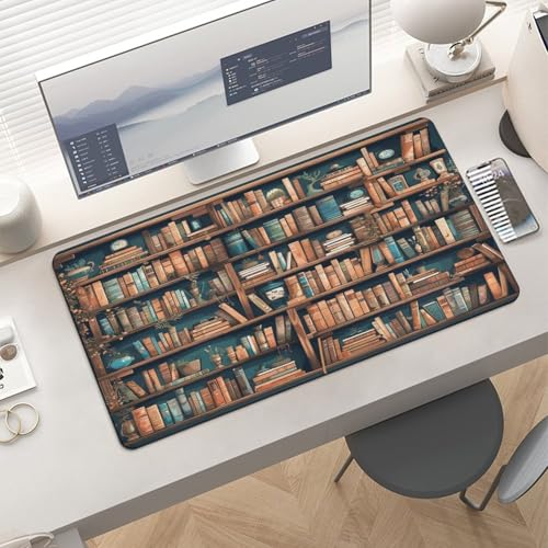 Tapete de escritorio grande Cartoon Bookshelf Bookworm antideslizante miniatura 6