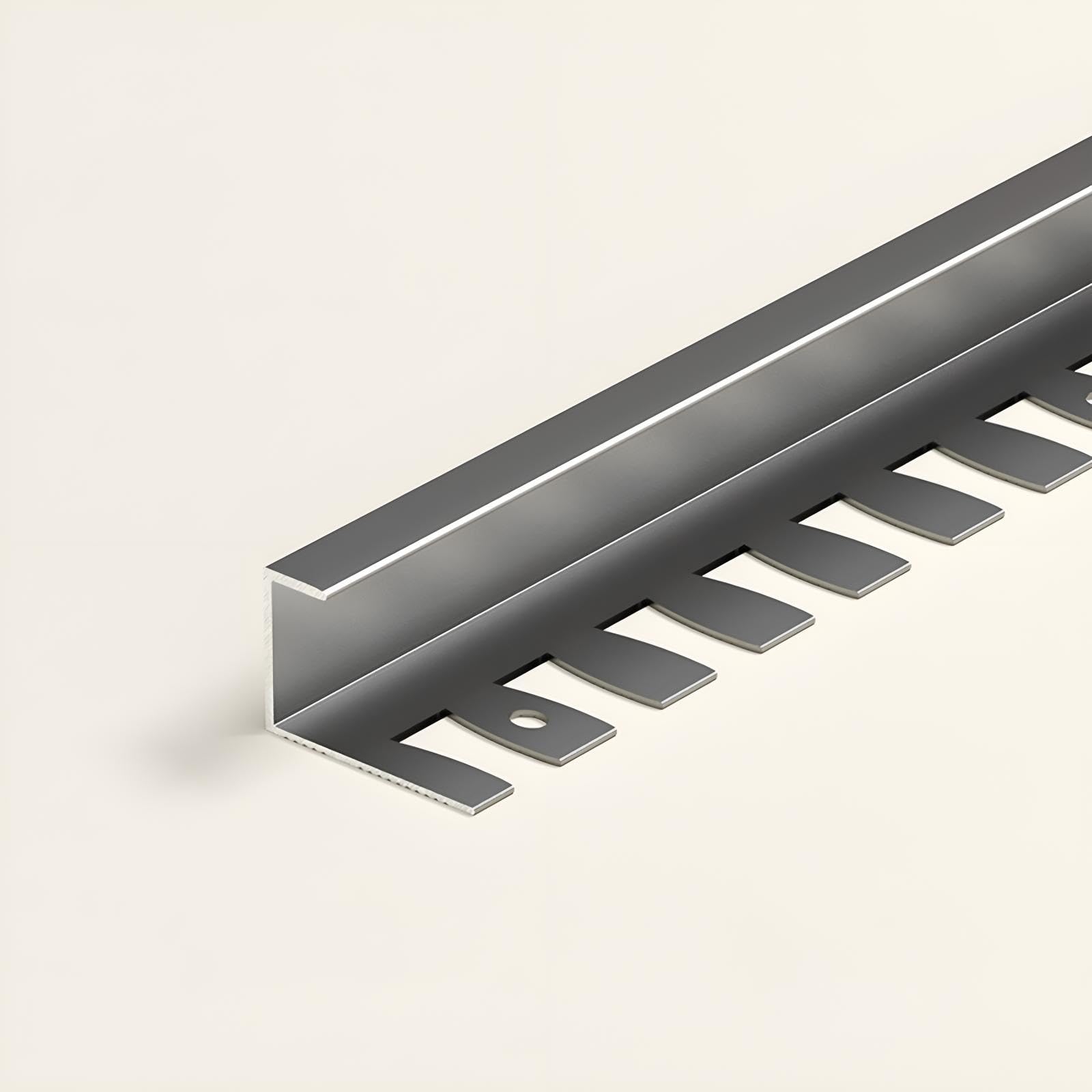 Profilo Per Gradini Pieghevole In Alluminio Anodizzato, 135cm, 2 Pezzi, Bordatura Flessibile Per Piastrelle, Finitura Perfetta Per Scale E Pavimenti, Protezione Angolare Per Bordi Di Piastrell