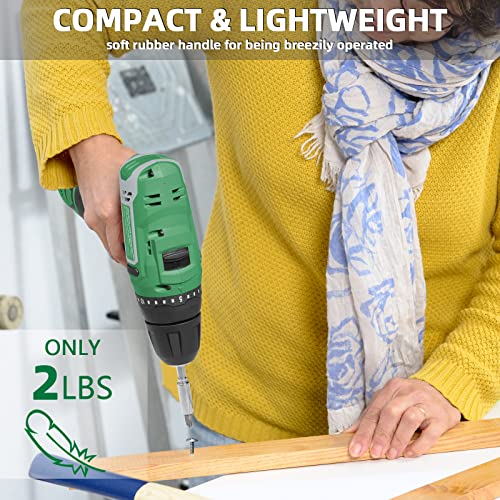 Altocraft Power Drill Cordless 12V Max,3/8" Small Electric Screwdriver Driver Tool Kit W/Battery & Charger,Keyless Chuck,Variable-Speed,Led Work Light,Compact And Lightweight For Diy Home Use #TOP4