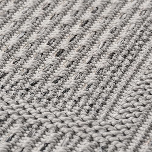 Tapis balcon rond 80 cm gris résistant pour cuisine d'été - 6
