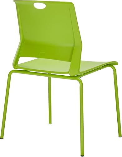 Vista 7 de Sidanli Sillas de oficina apilables, sillas verdes para invitados con cómodo asiento aerodinámico, sillas apilables sin ruedas para sala