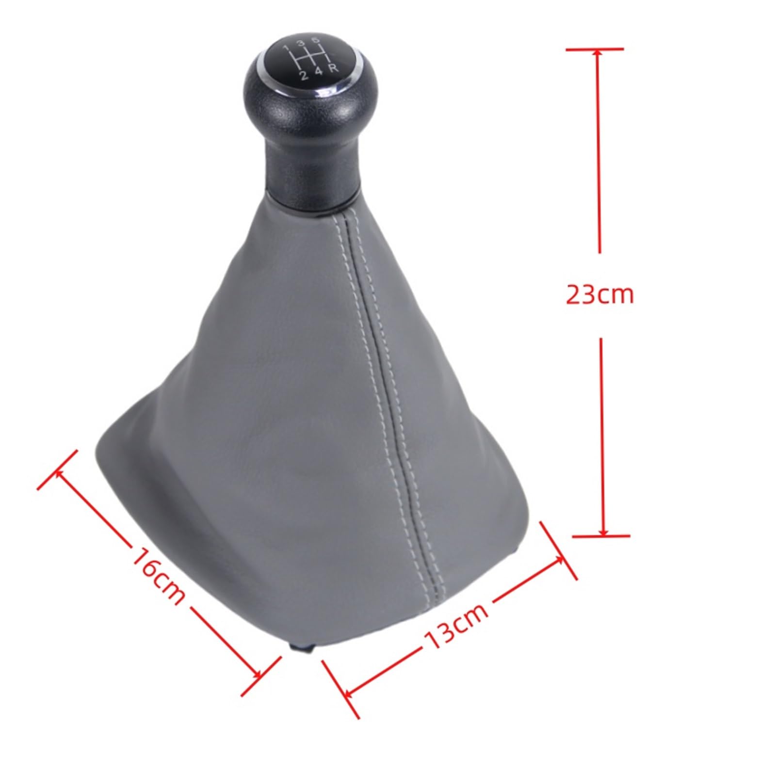 Rendimiento Pomo Para Palanca De Cambios Para VW | Plástico ABS/Cuero PU,Negro/Beige/Gris,Empuñadura Ergonómica,Sensación Cómoda,Cambio Suave