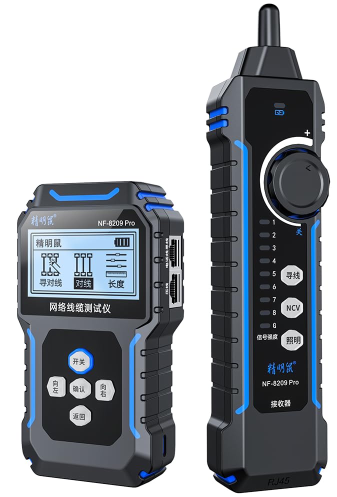NF-8209PRO Netzwerktester RJ45 Kabeltester POE NCV Kabelmessgerät CAT5 CAT6 Telefonkabel Prüfgerät