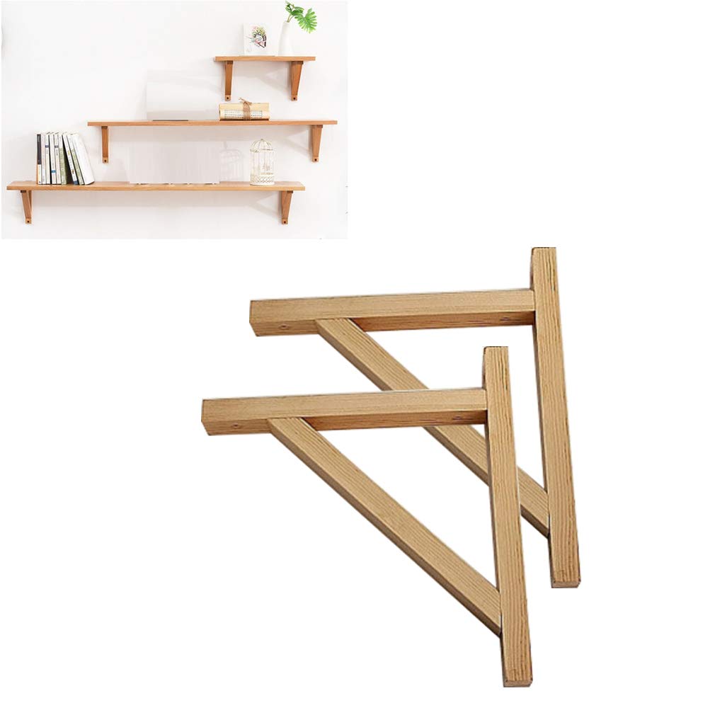 Triangolo Staffa per Mensola 2 Pezzi,Legno Massiccio Staffe per Mensole,Attaccatura a Parete 90 Gradi Angolo Retto Staffe Mensole Staffe per Scaffali,con Viti,A/B Stile (400*405mm/15.74*15.94in,B)