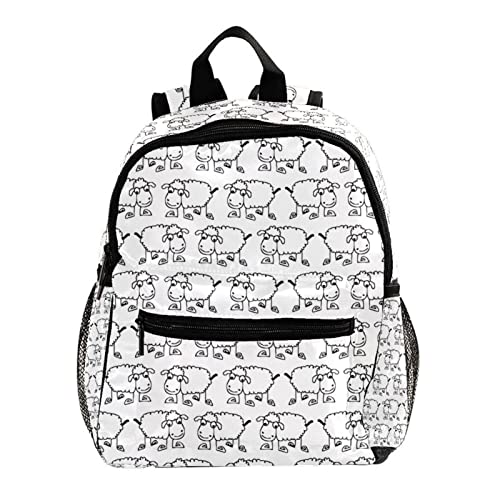 Sac à dos pour enfants 30,5 cm | Joli sac de voyage mixte pour fille et garçon motif mouton