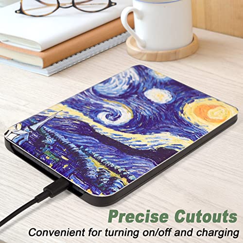Image of DMLuna Case for Kobo Clara / Clara 2E 6 inch - Ultra Slim Lightweight Folio Premium PU Leather Protective Cover with Auto Sleep /Wake Function, Starry Night